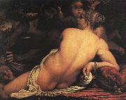 Annibale Carracci Venus with Satyr and Cupid Sweden oil painting reproduction